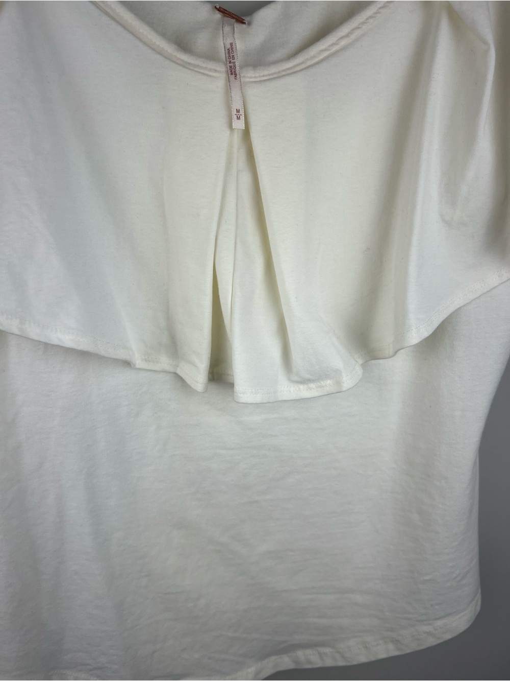 Free People Cream Off-Shoulder Ruffle Top - Picture 3 of 10